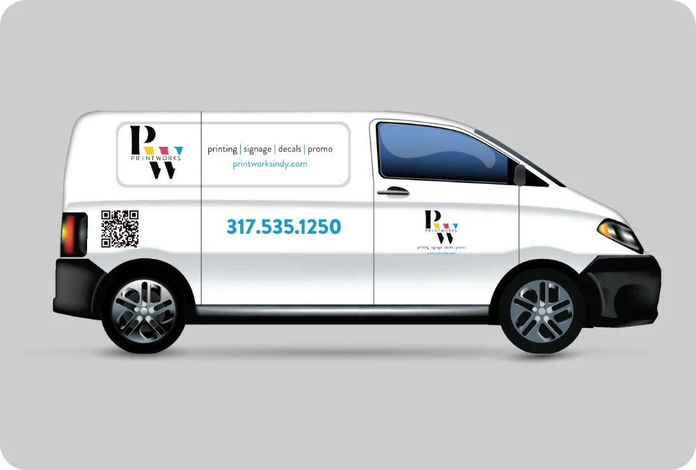 Printworks delivery van in company livery